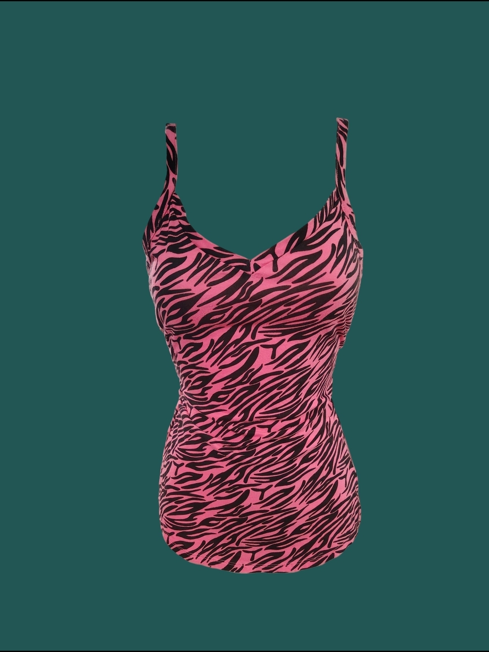 OP Pink and Black Zebra-Print Cami